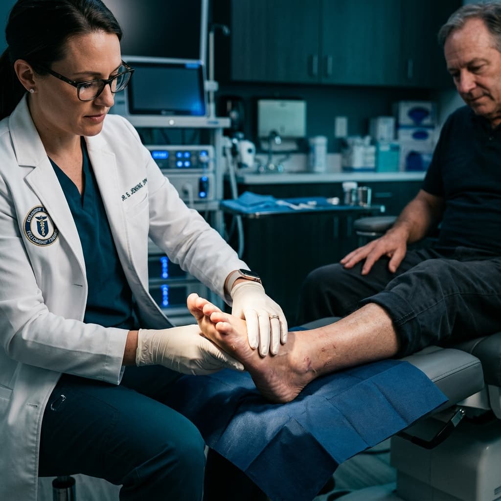 Diabetic foot clinical examination mobile